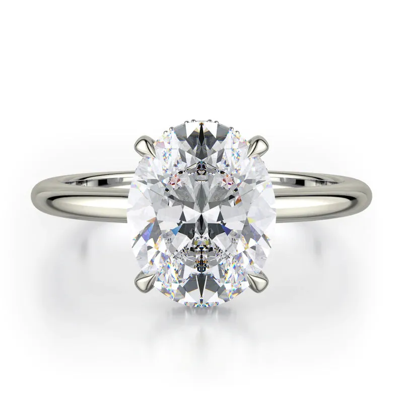 0.11ctw Oval-Cut Diamond Solitaire