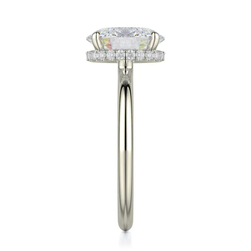 0.11ctw Oval-Cut Diamond Solitaire