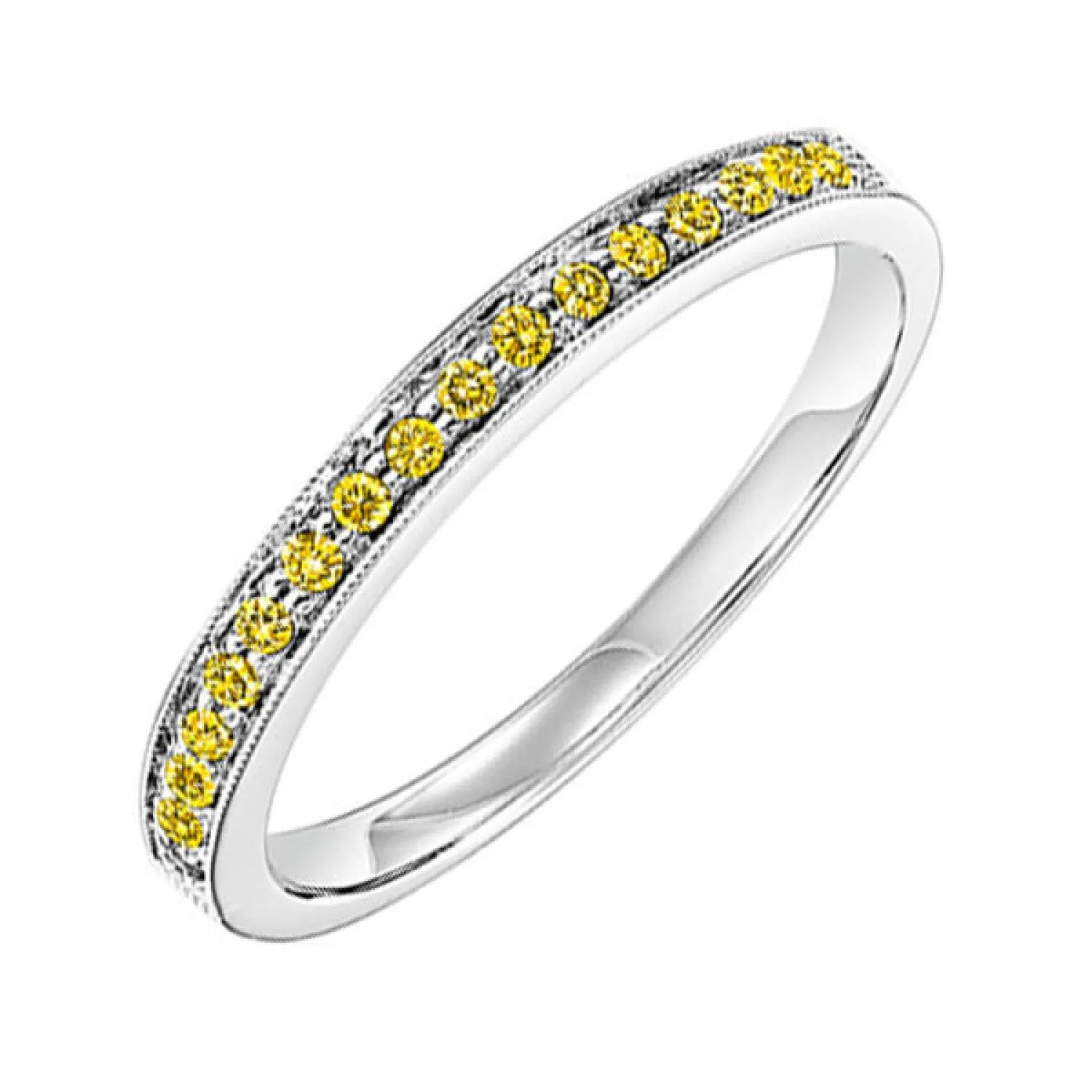 10KT Round Yellow Diamond (1/8CTW) Ring- Available in Rose, Yellow and White Gold