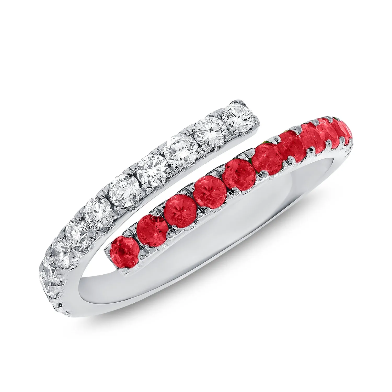 14K Gold Diamond & Ruby Wrap Ring