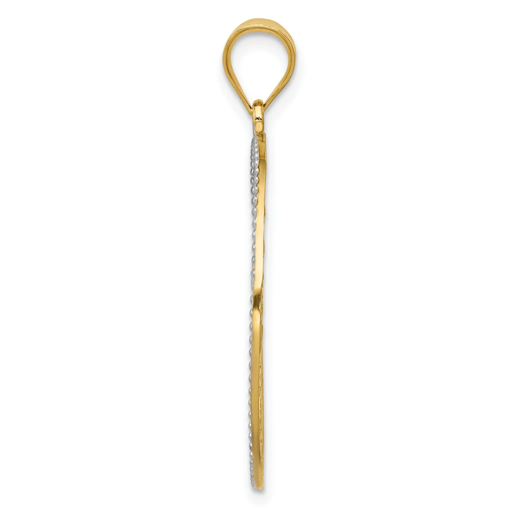 14k Two-tone Gold Filigree Tree of Life Pendant
