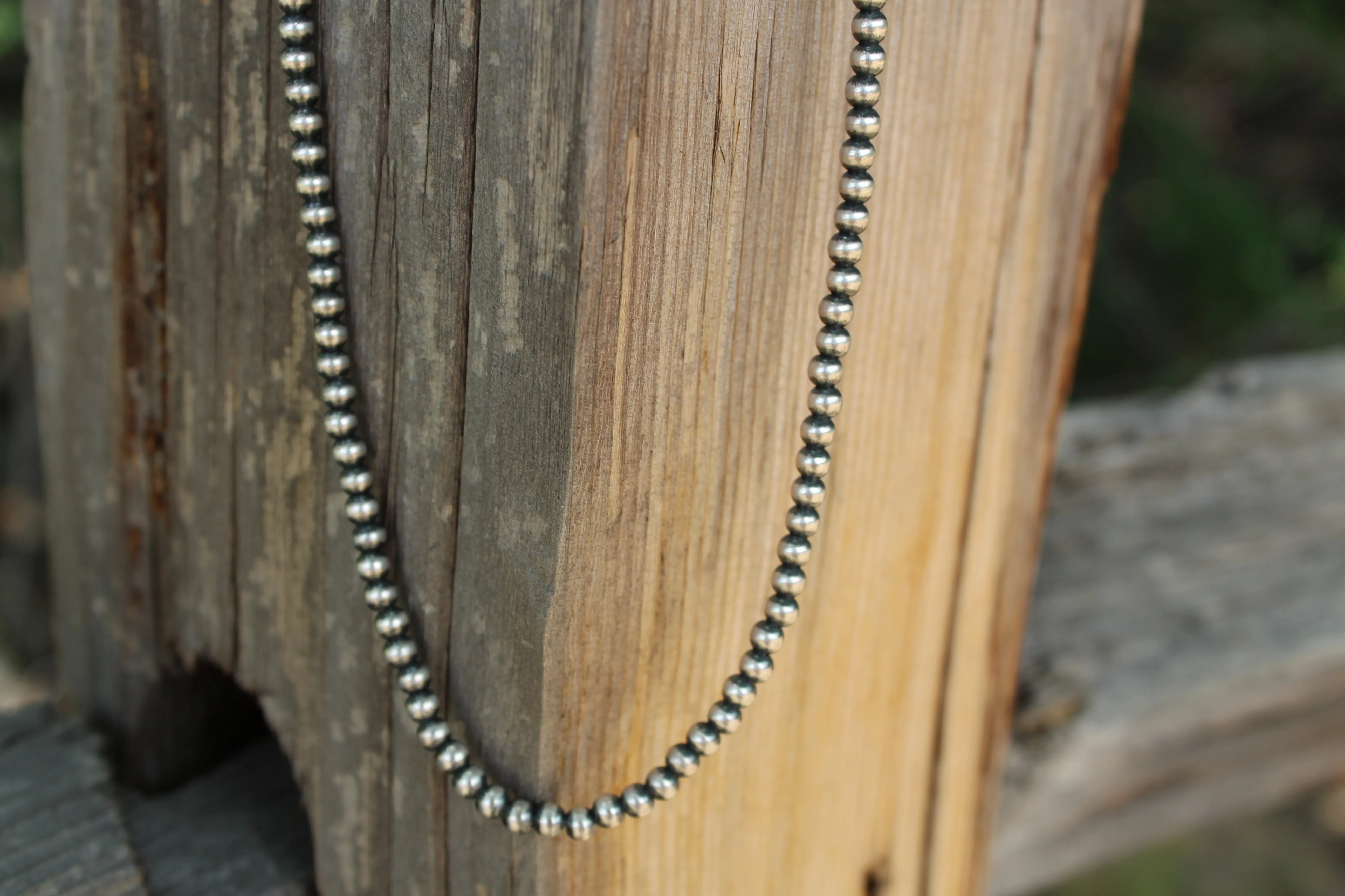 14" 4mm Navajo Pearl Necklace