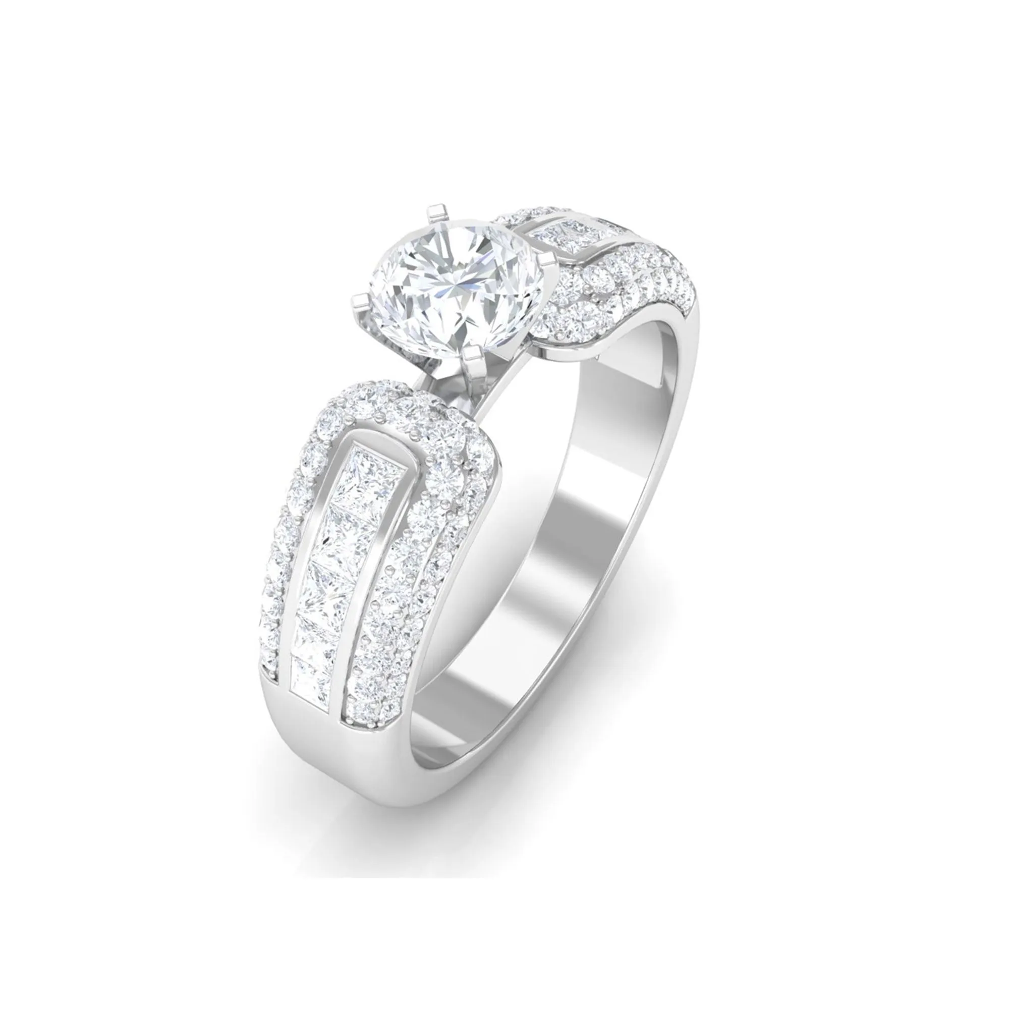 1.75 CT Cubic Zircon Statement Engagement Ring