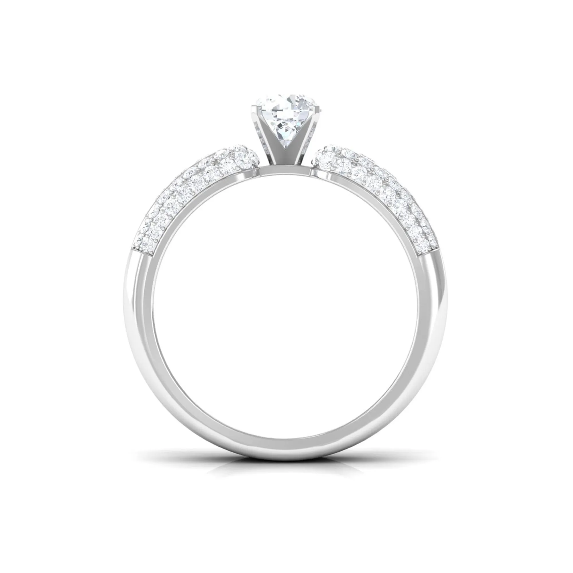 1.75 CT Cubic Zircon Statement Engagement Ring