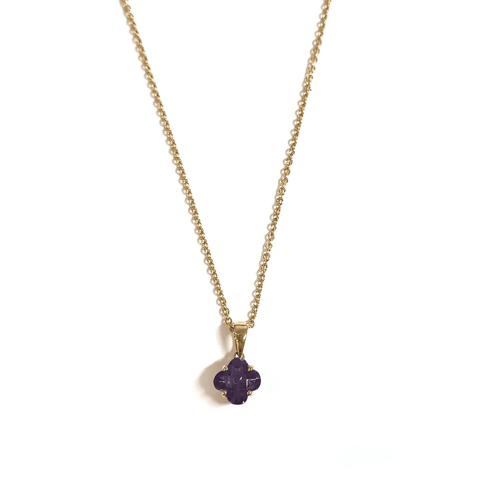 18ct Yellow Gold Amethyst Pendant