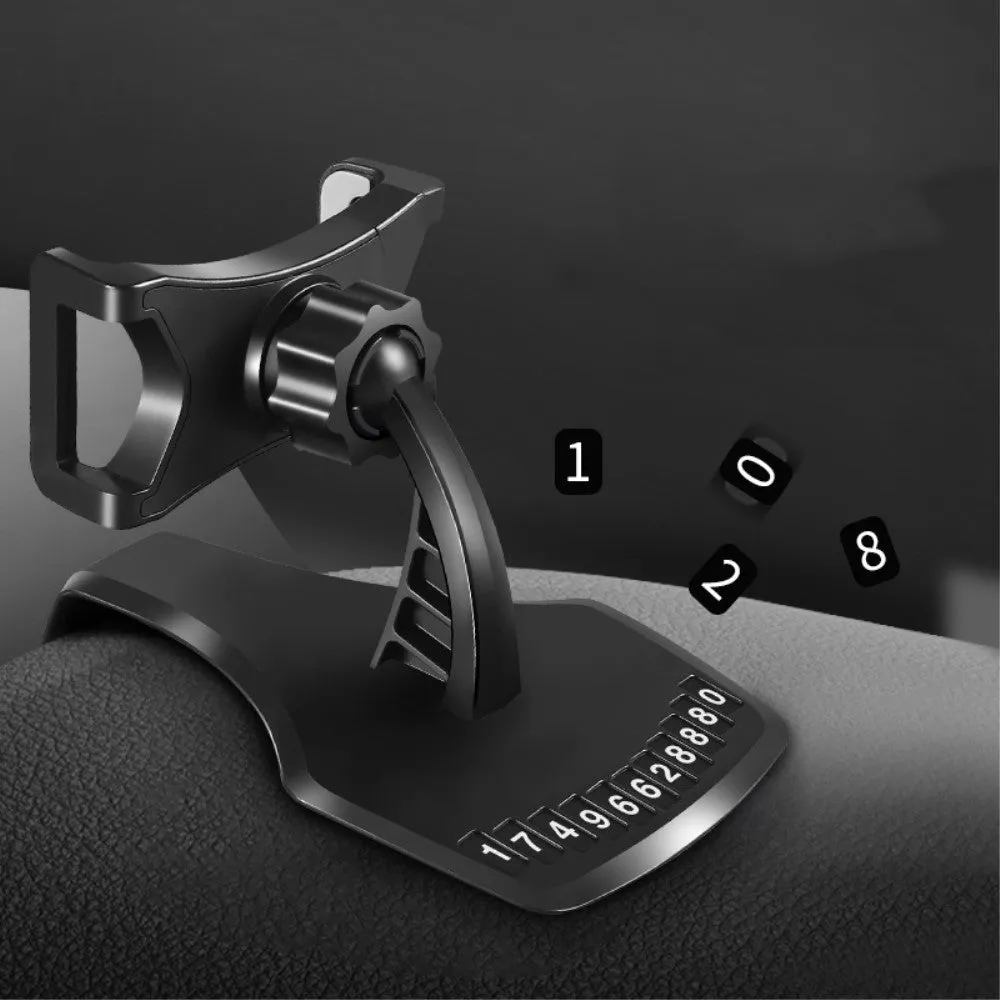 3 in 1 Car GPS Smartphone Holder: Dashboard / Visor Clamp   AC Grid Clip for Gresso Regal R2 - Black
