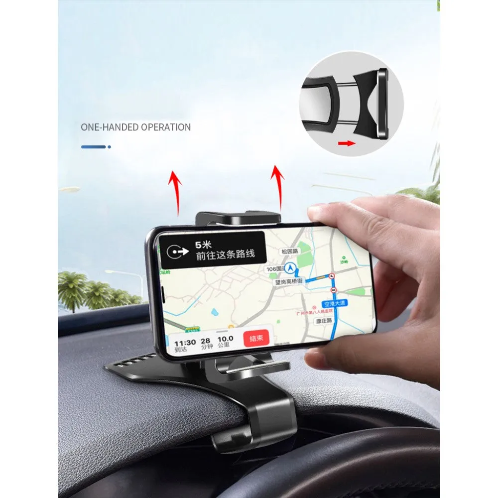 3 in 1 Car GPS Smartphone Holder: Dashboard / Visor Clamp   AC Grid Clip for Gresso Regal R3 - Black
