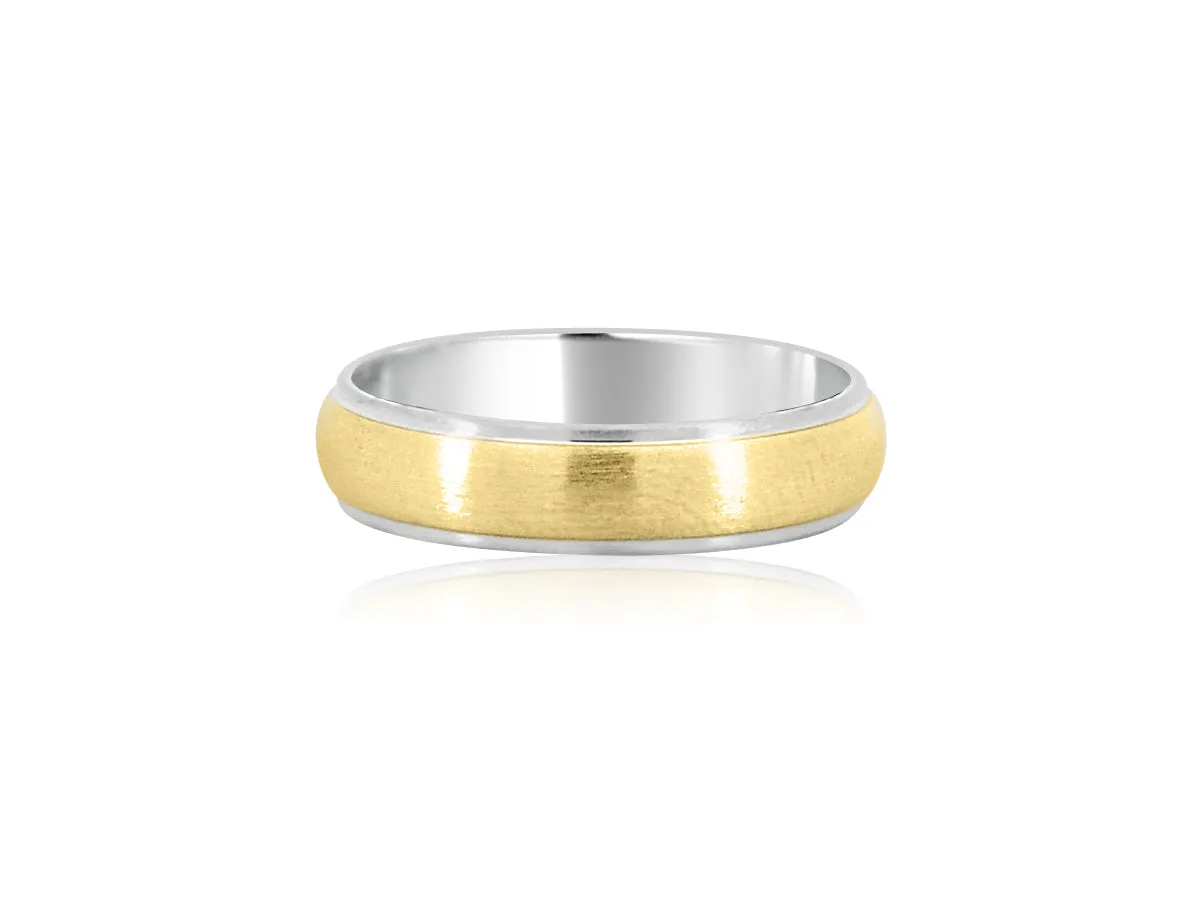 5mm 14k Yellow & White Gold Band