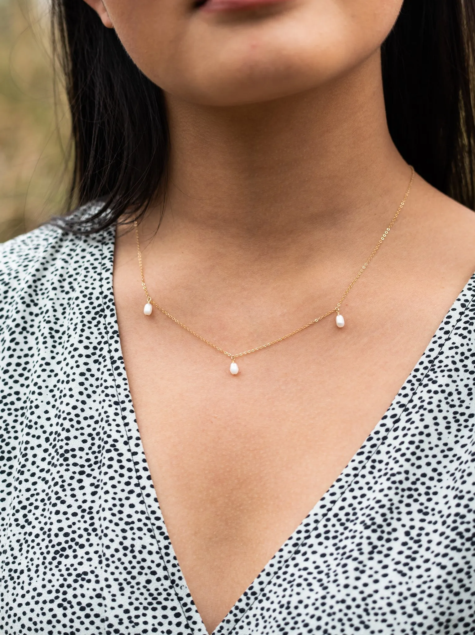 ABLE Triple Pearl Necklace
