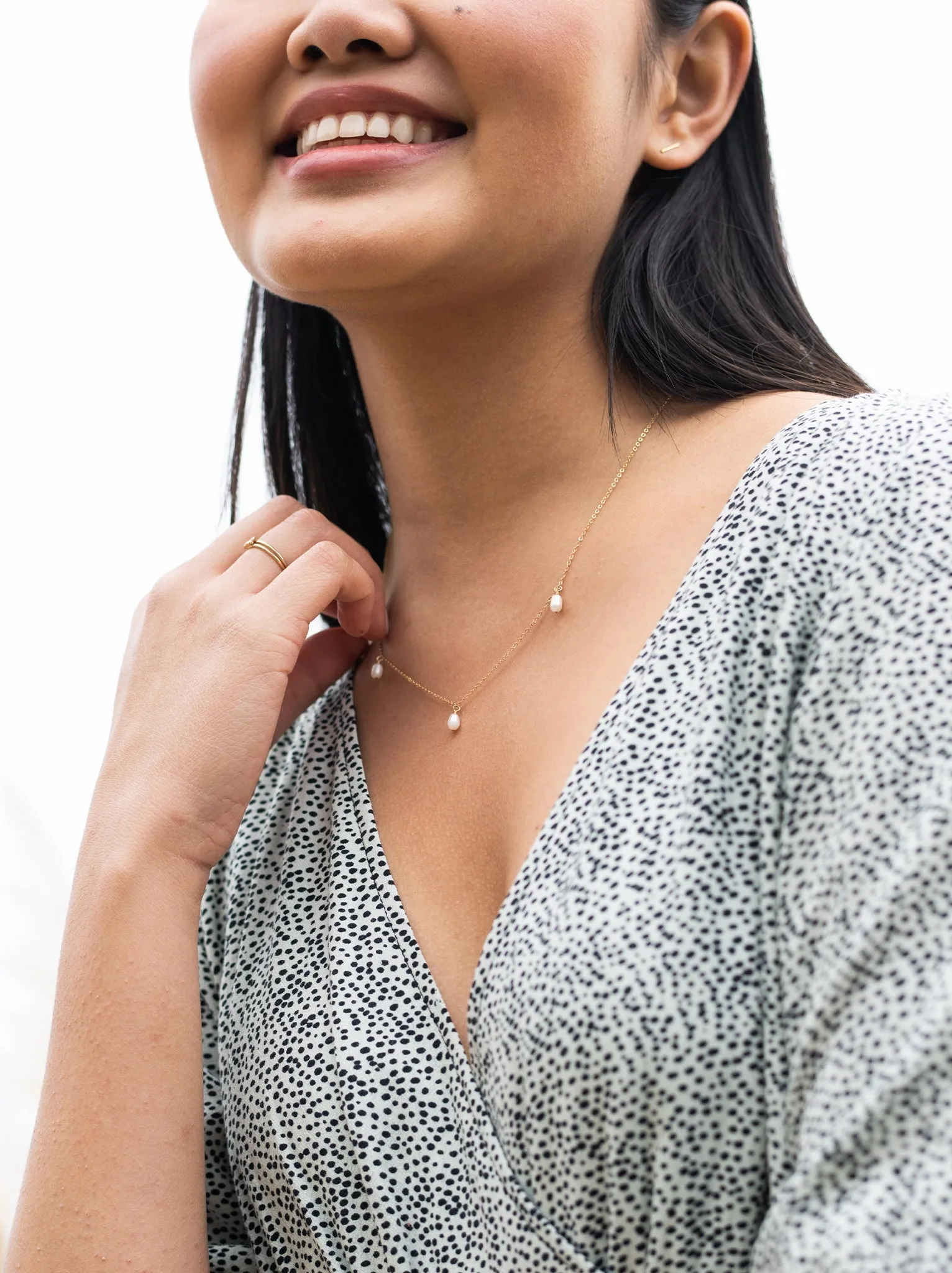 ABLE Triple Pearl Necklace
