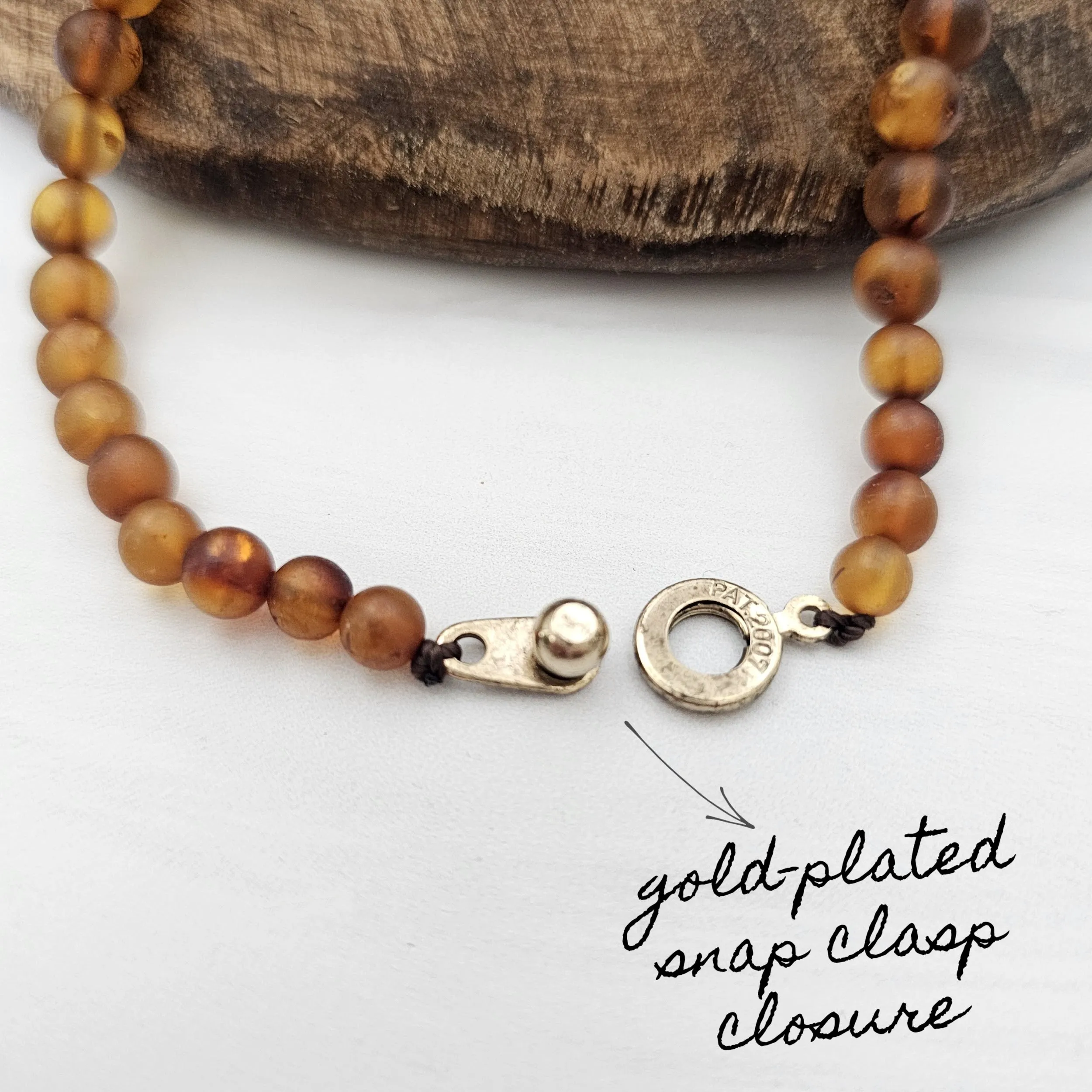 Adults | Amethyst   Raw Cognac Amber Necklace
