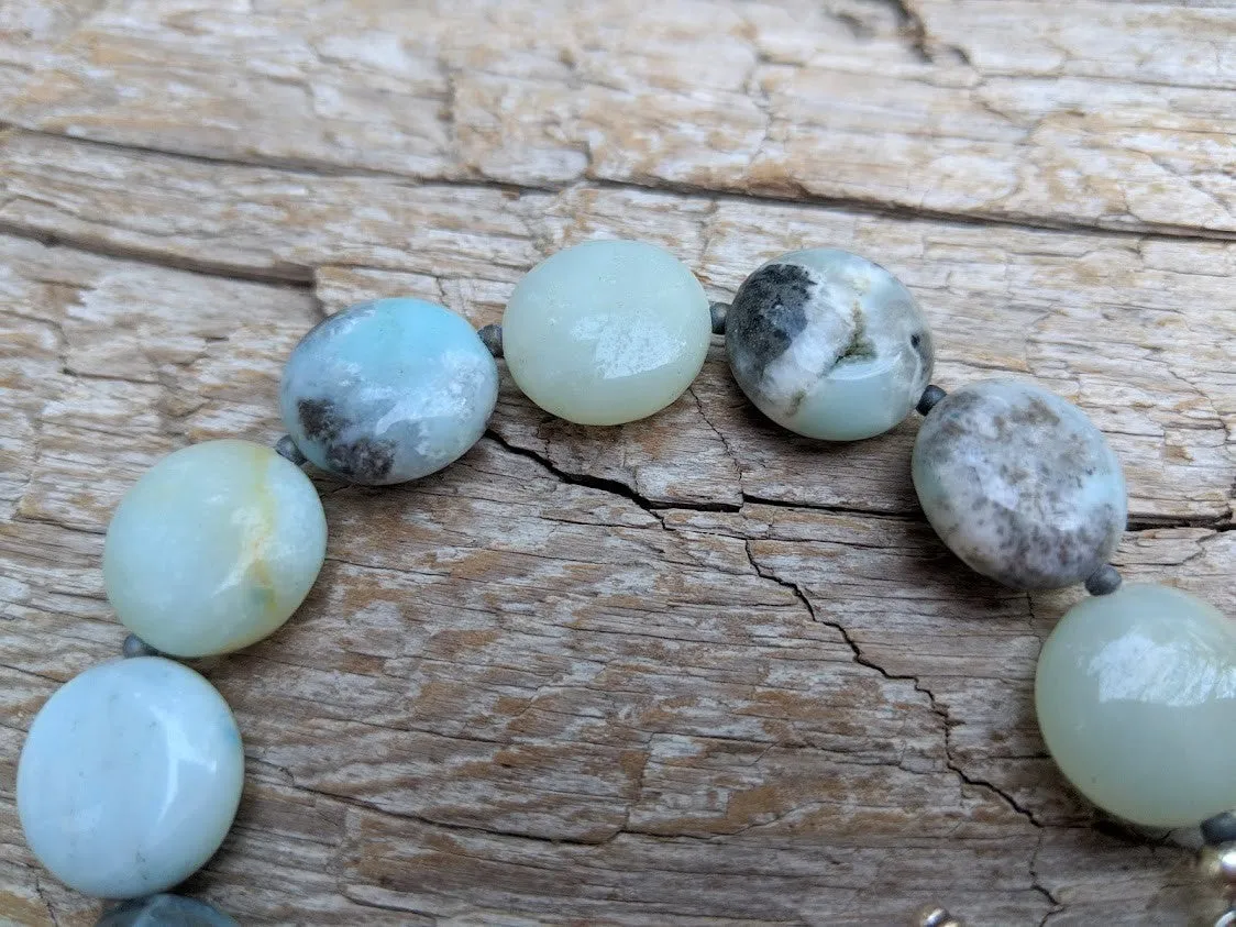 Amazonite Silver Toggle Bracelet