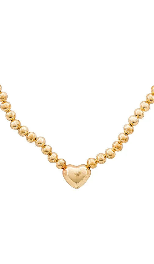 Amber Sceats Sweetheart Necklace in Metallic Gold