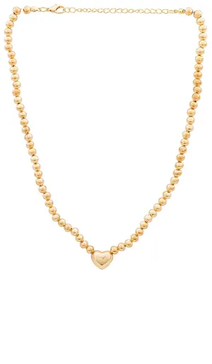 Amber Sceats Sweetheart Necklace in Metallic Gold