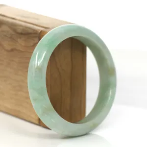 Baikalla "Classic Bangle" Yellow Green Natural Burmese Jadeite Jade Bangle (57.40mm) #822