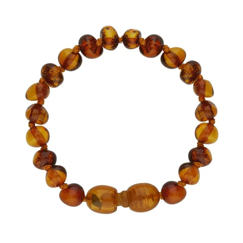 Baltic Amber Small Beaded Baby Teething Bracelet