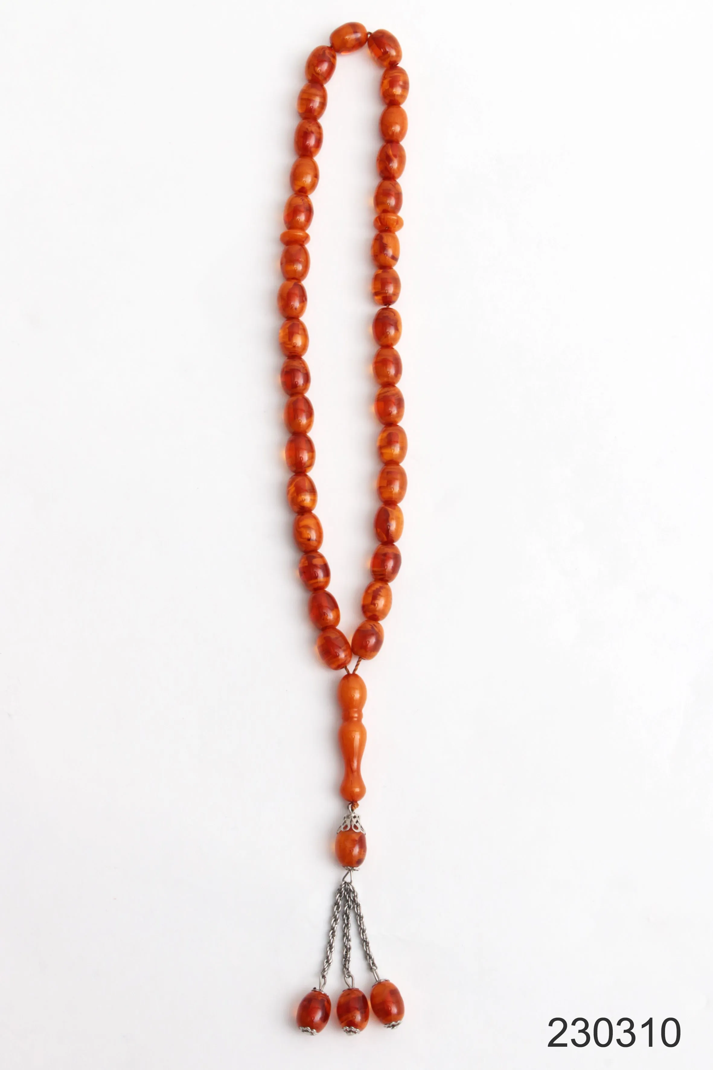Beautiful Amber Prayer Necklace, 1960s
