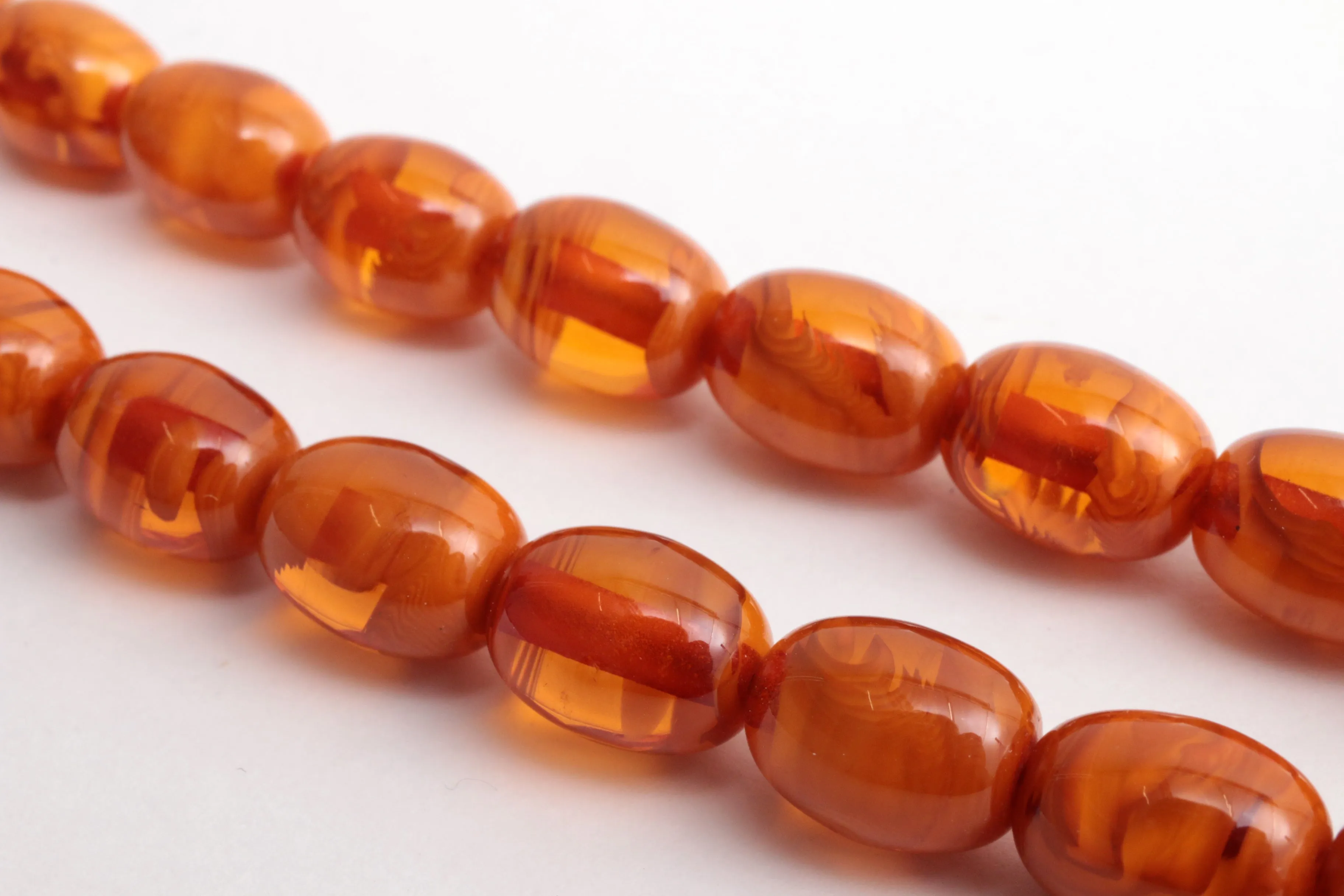 Beautiful Amber Prayer Necklace, 1960s