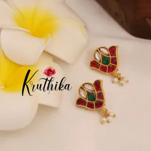 Beautiful Jadau Earcuffs | upper earrings | Bugadi Earrings E435
