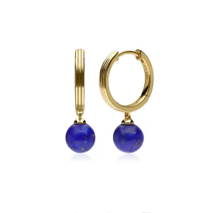 Boucles d'Oreilles Créoles Caruso Lapis Lazuli