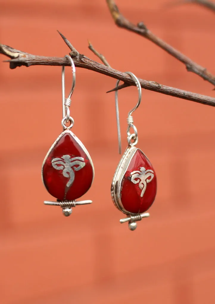 Buddha's Wisdom Eyes Sterling Silver Drop Earrings