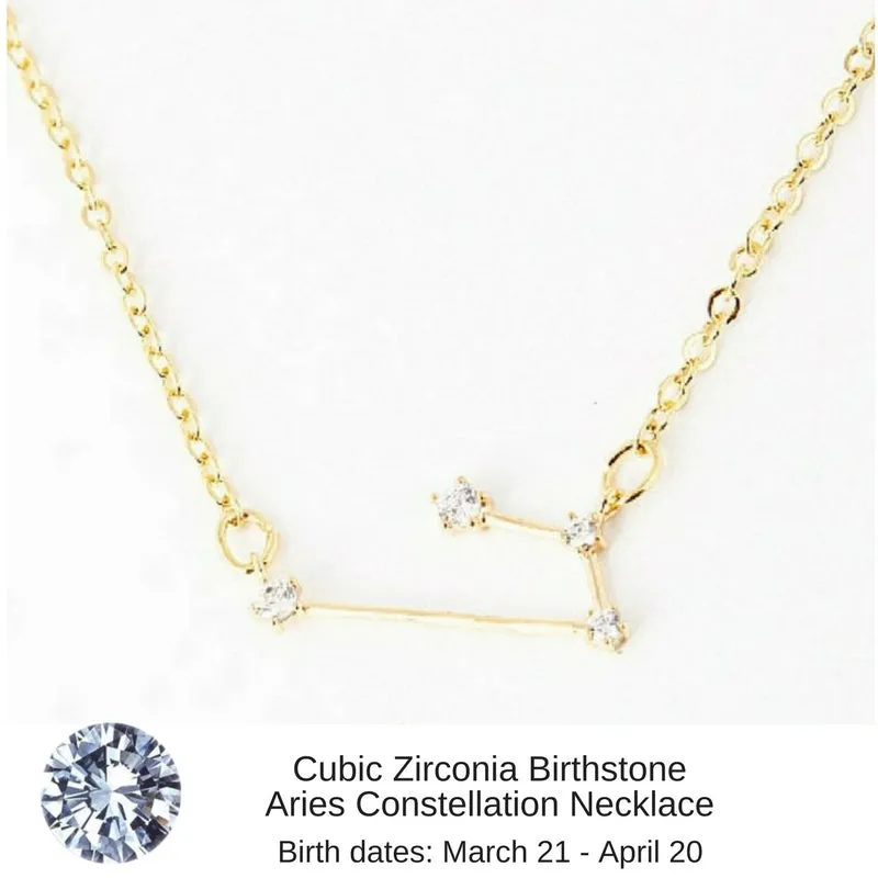 Cancer Constellation Zodiac Necklace with Ruby Birthstone - "Star Candy"