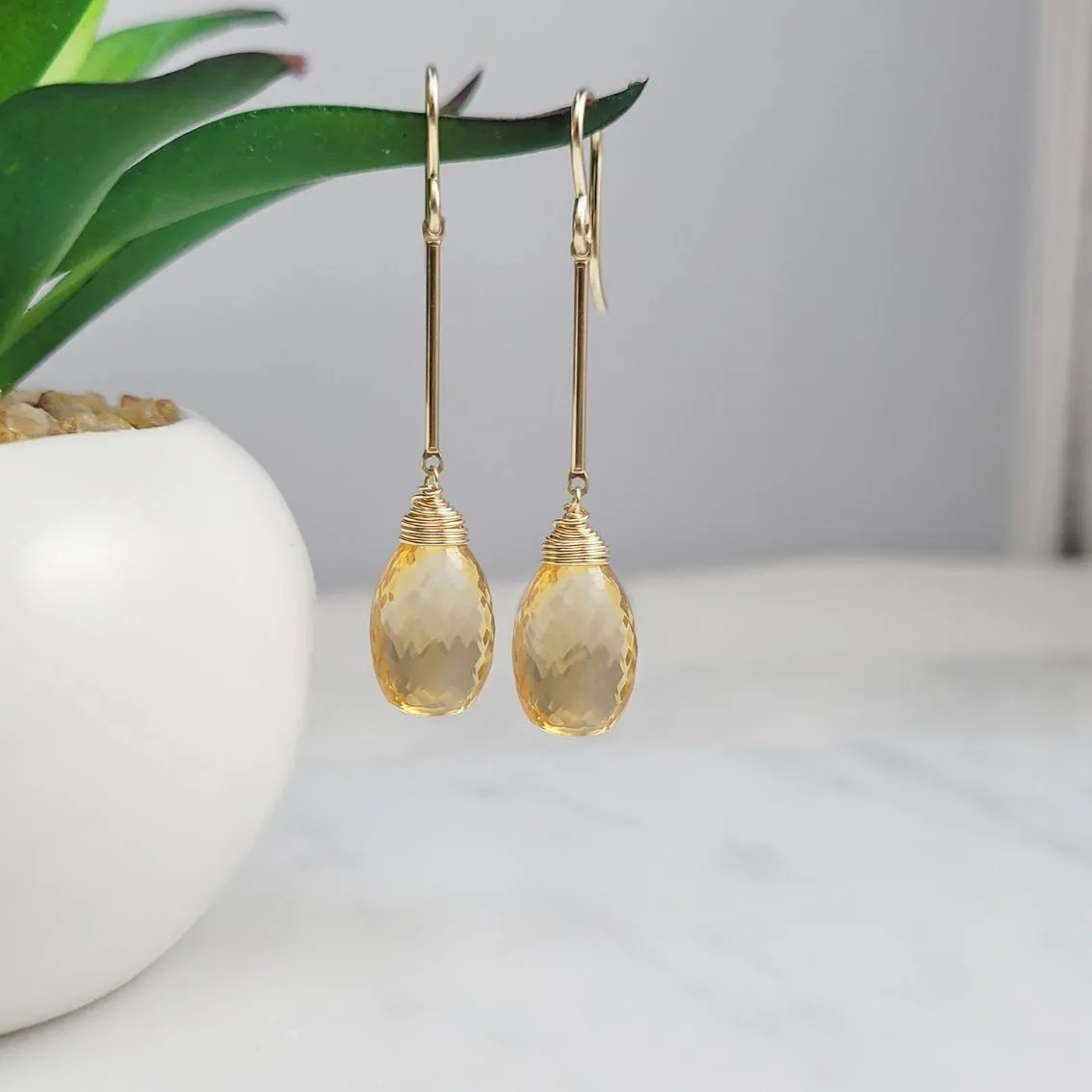 Citrine Dangle Earrings