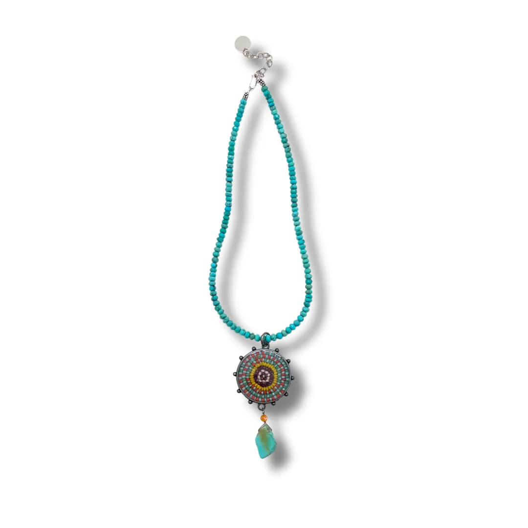 ColorFULL Necklace with Turquoise and Amber