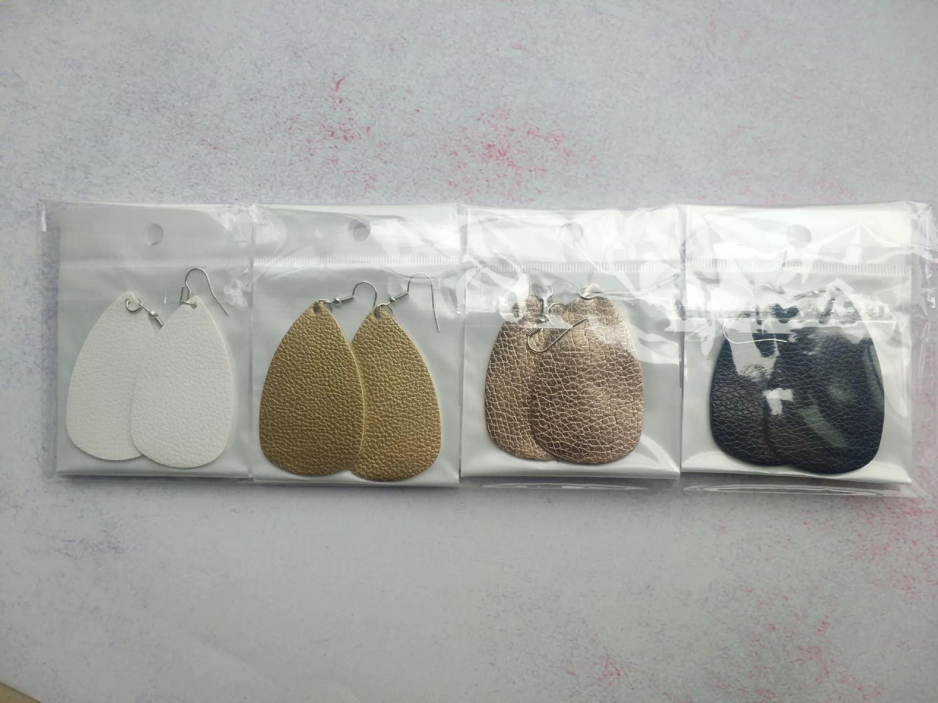 Composite leather earrings