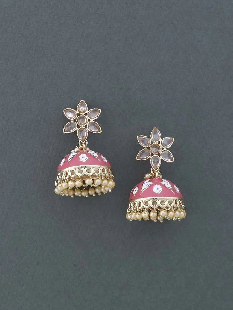 Coral Kolar Jhumkis
