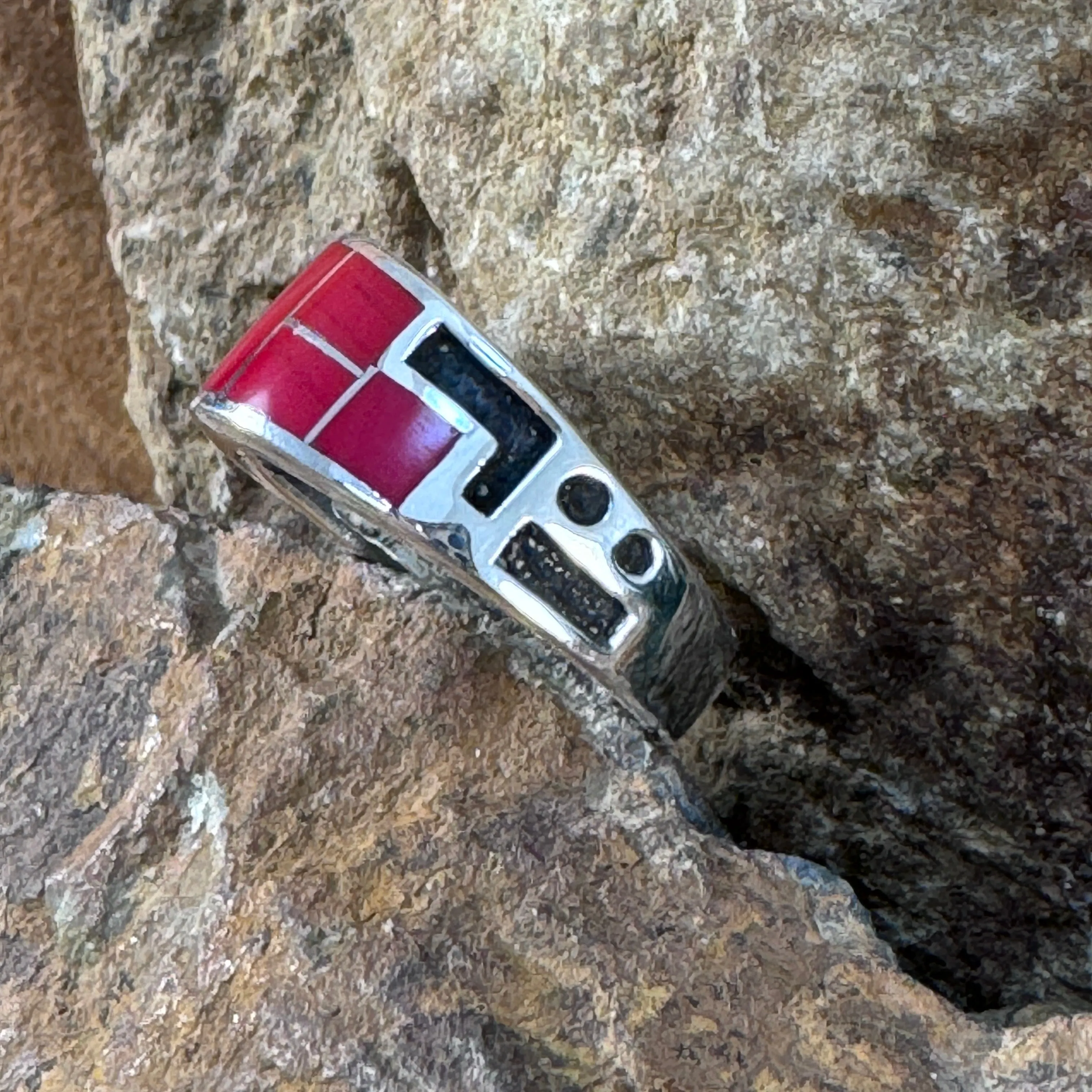 David Rosales Rosarita Inlaid Sterling Silver Ring