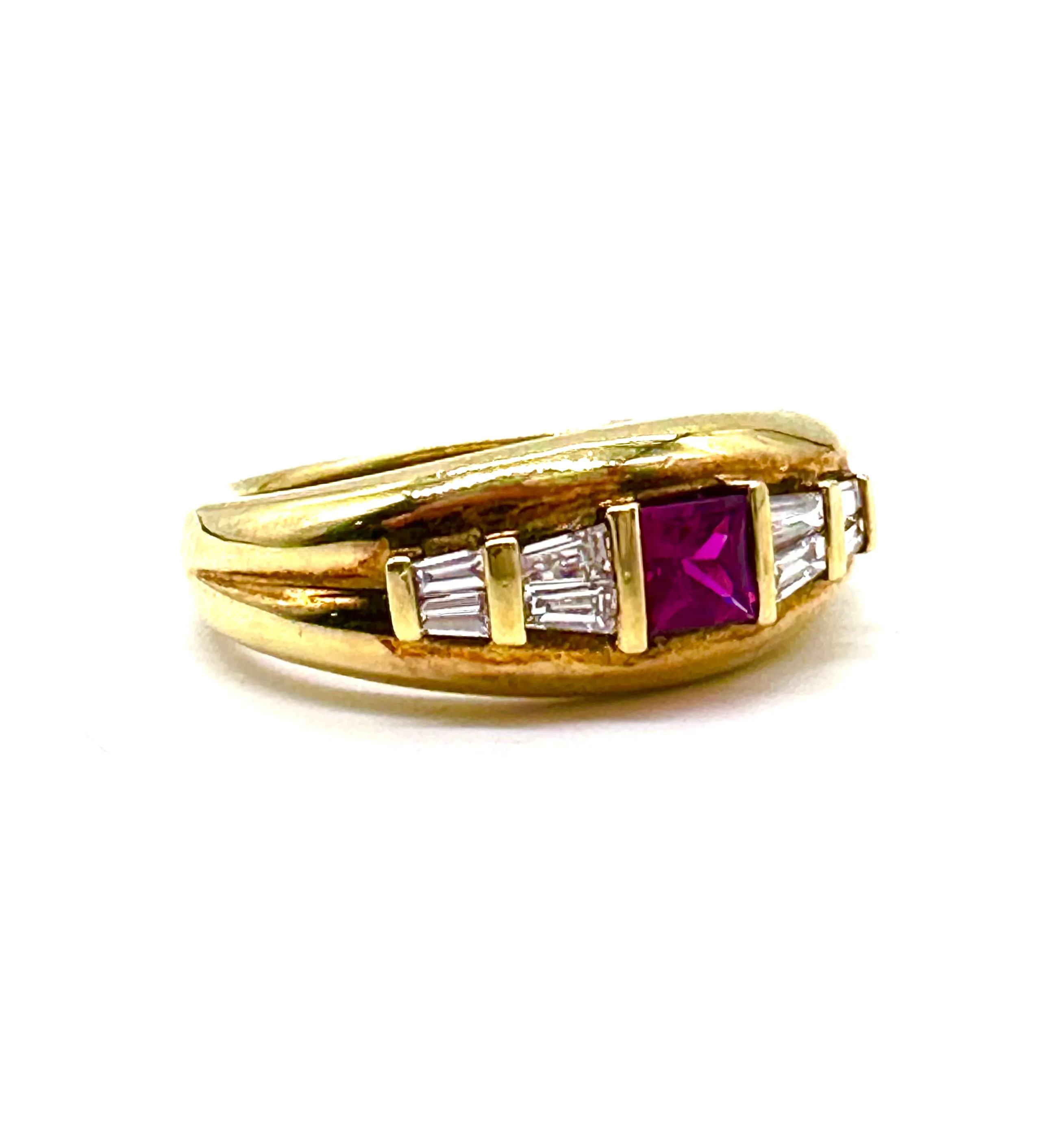 Diamond and ruby ring