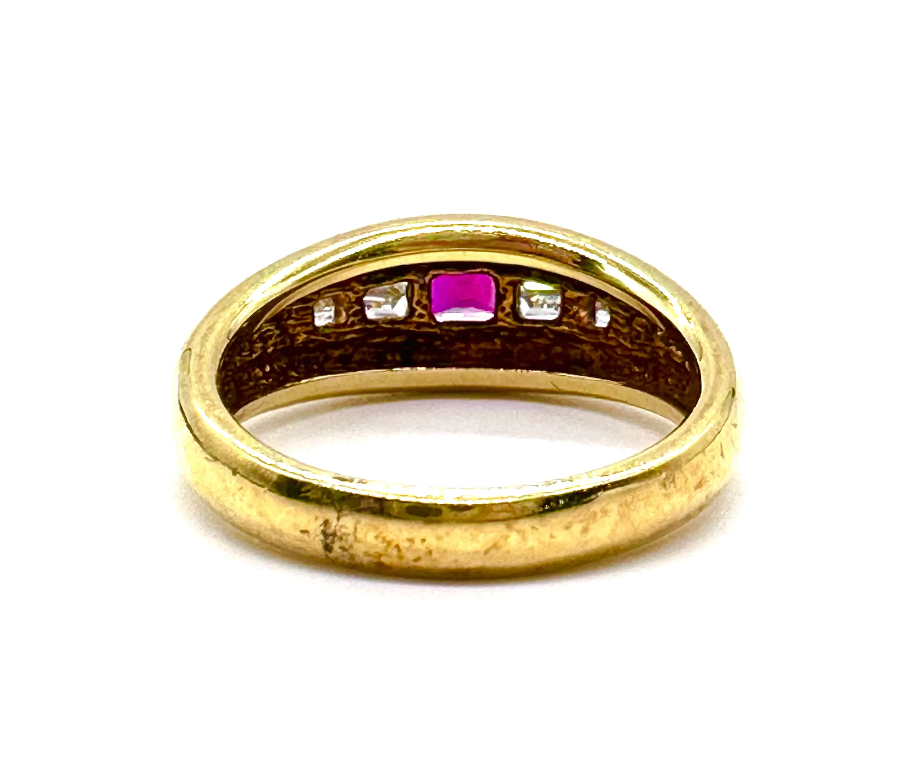 Diamond and ruby ring