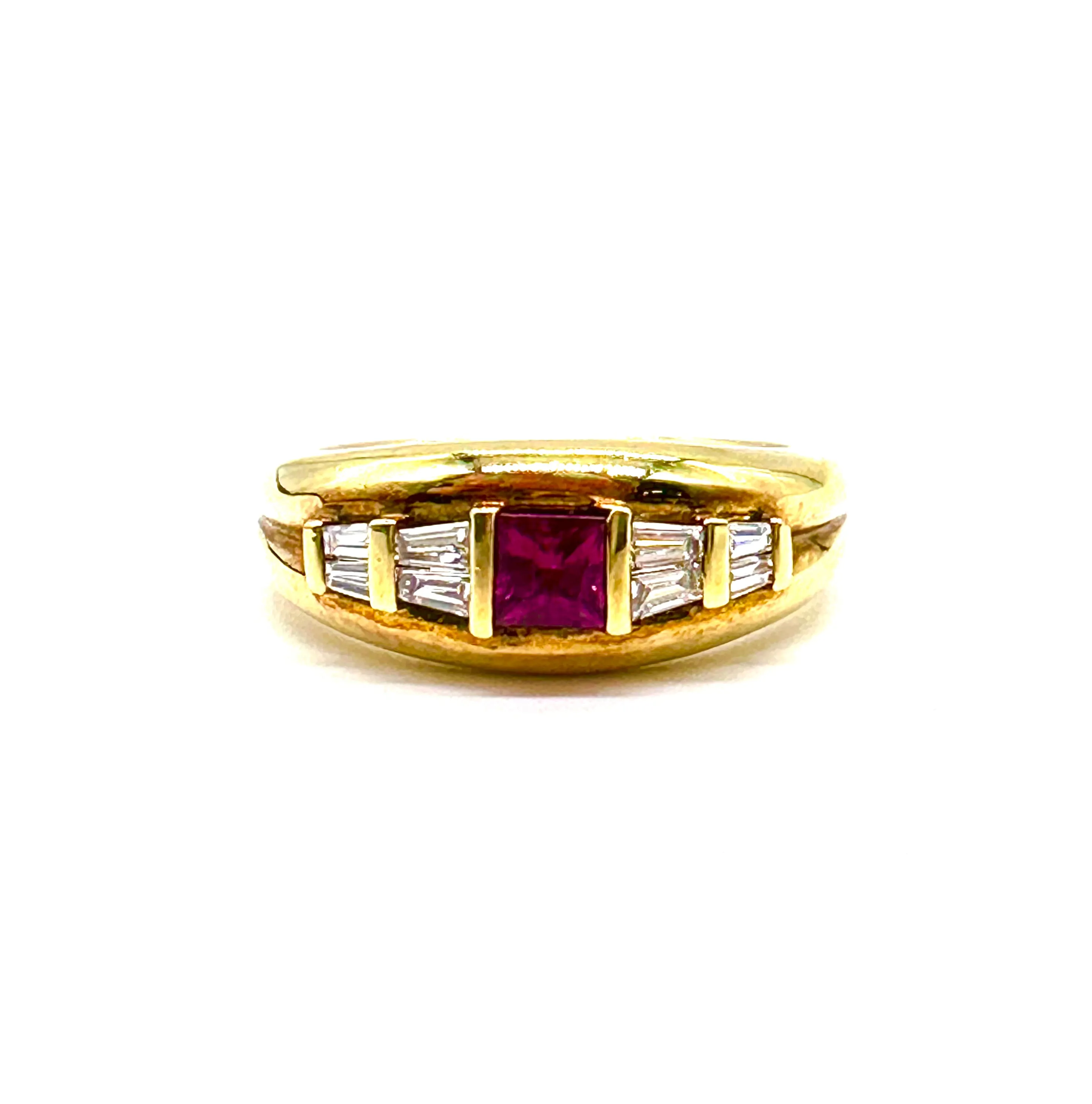 Diamond and ruby ring