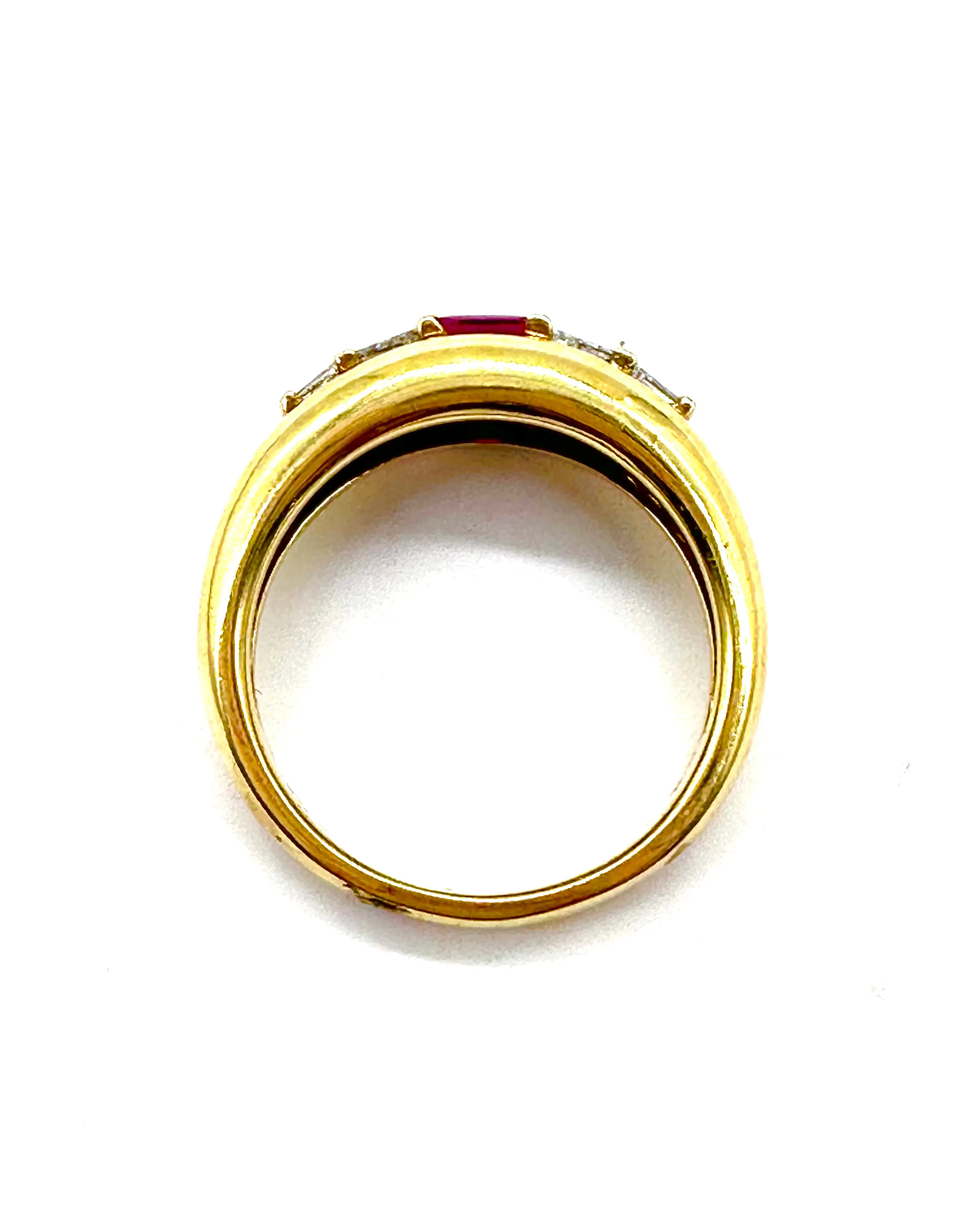 Diamond and ruby ring
