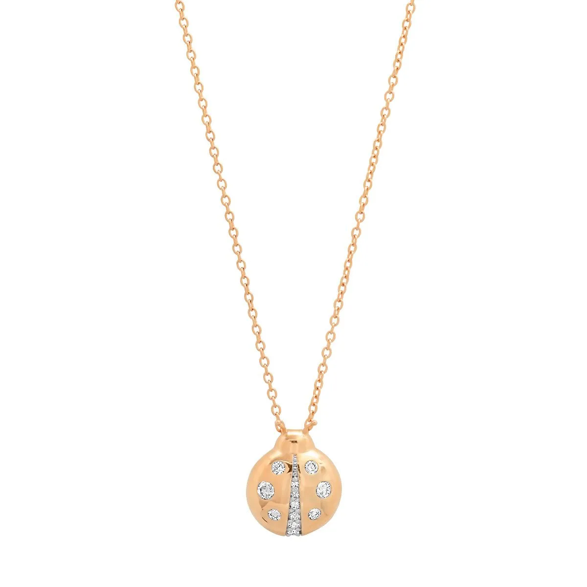 Diamond Baby Ladybug Necklace