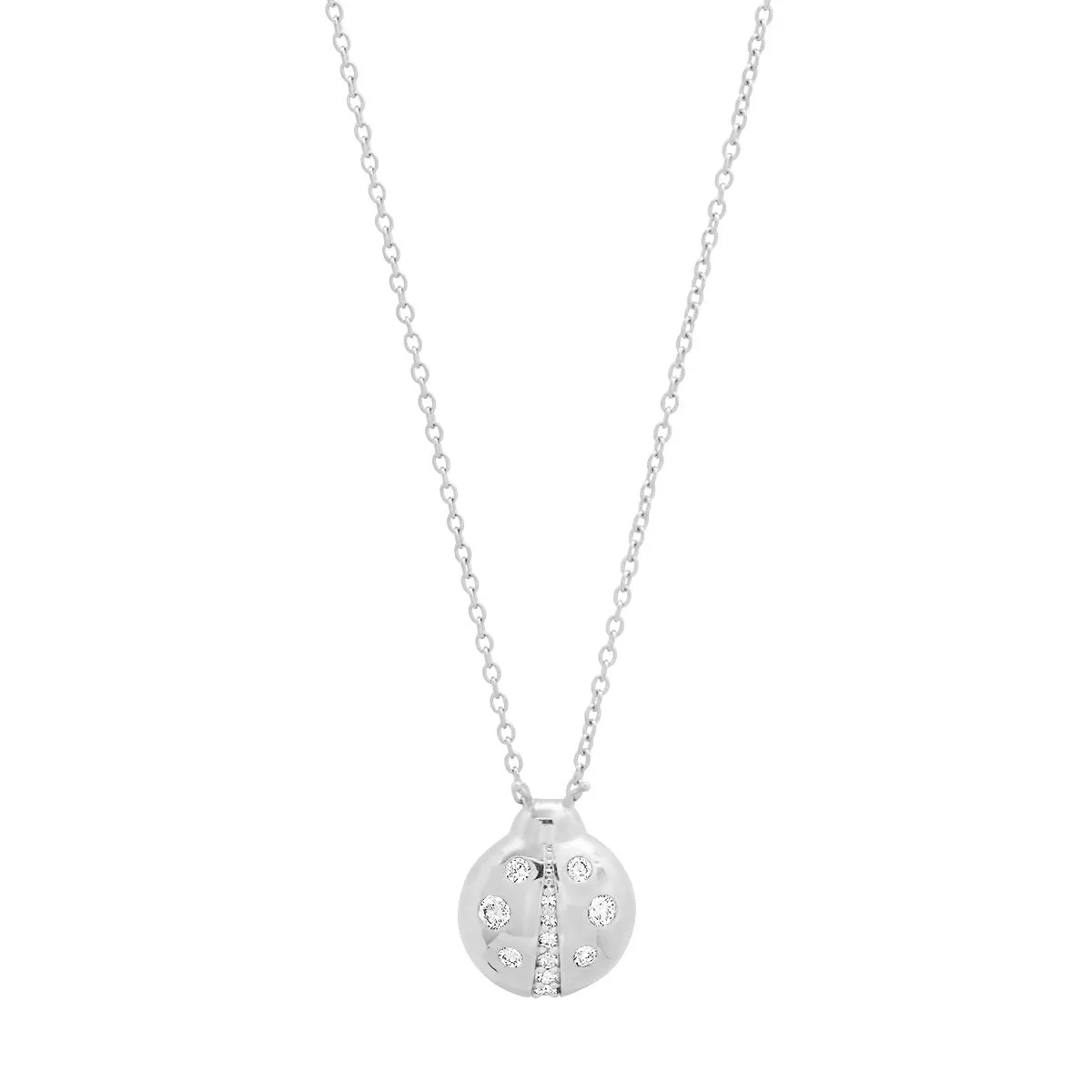Diamond Baby Ladybug Necklace