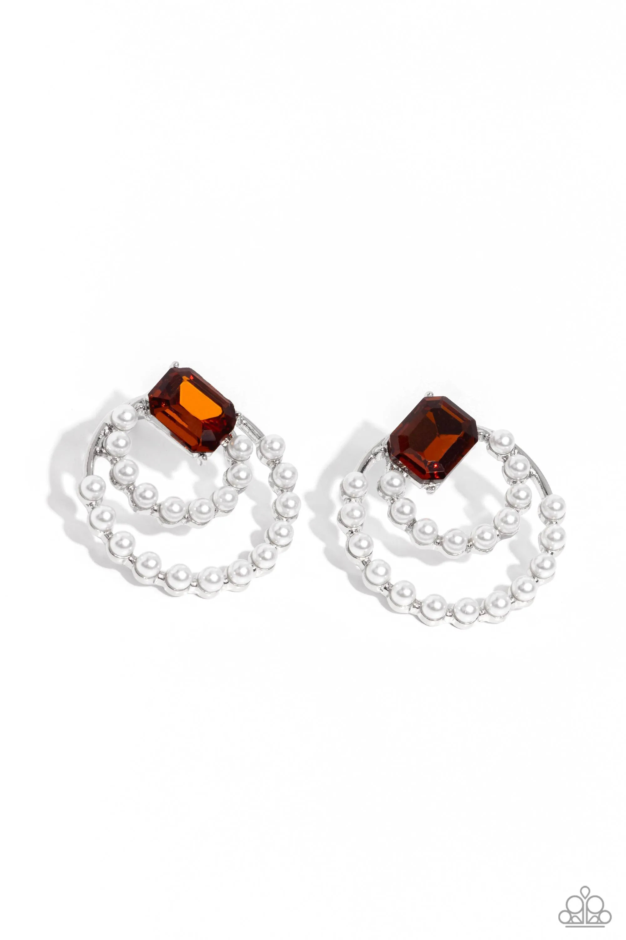 Earrings Double Standard - Brown E485