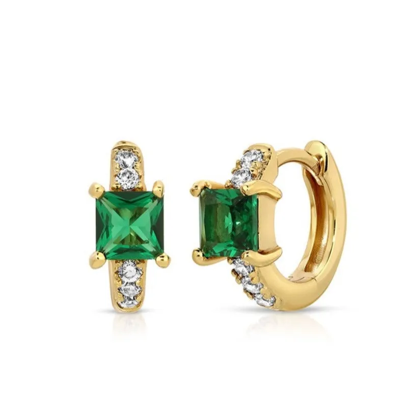 Elizabeth Earrings - Emerald