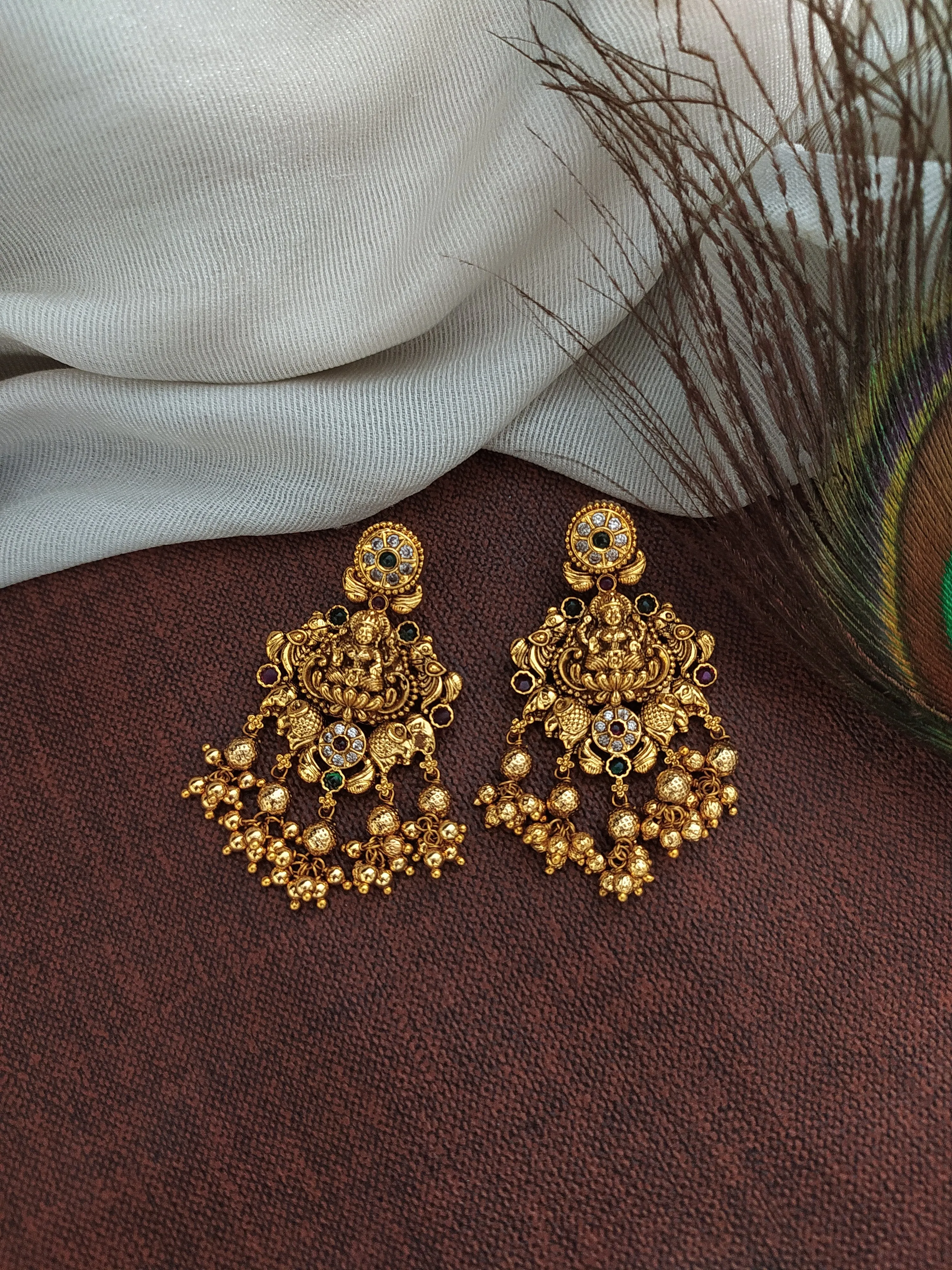Embrace Opulence With Traditional Elegance Peacock & Lakshmi Ji Necklace Set