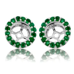 Emerald Halo Earring Jackets for Stud Earrings