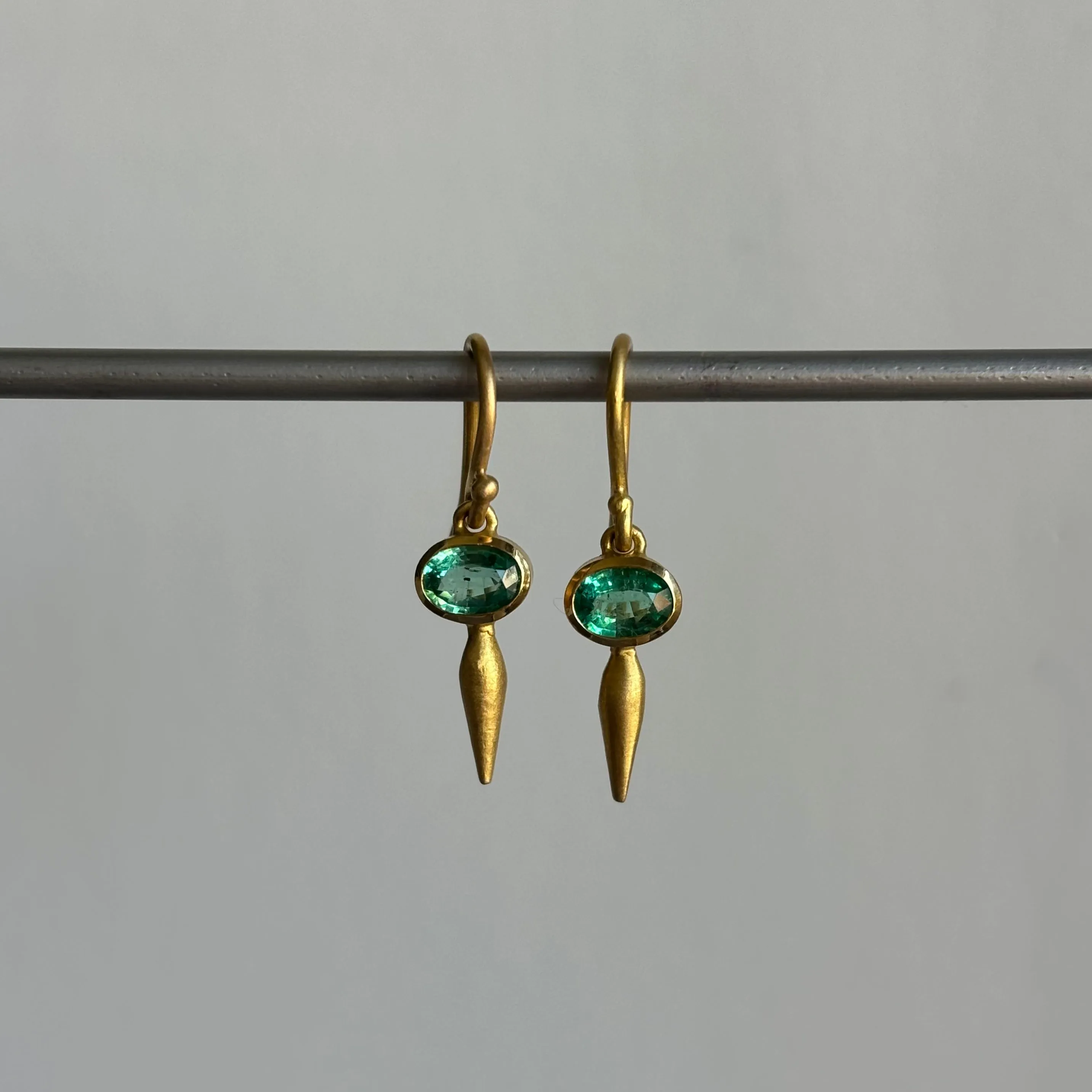 Emerald Pod Drop Earrings