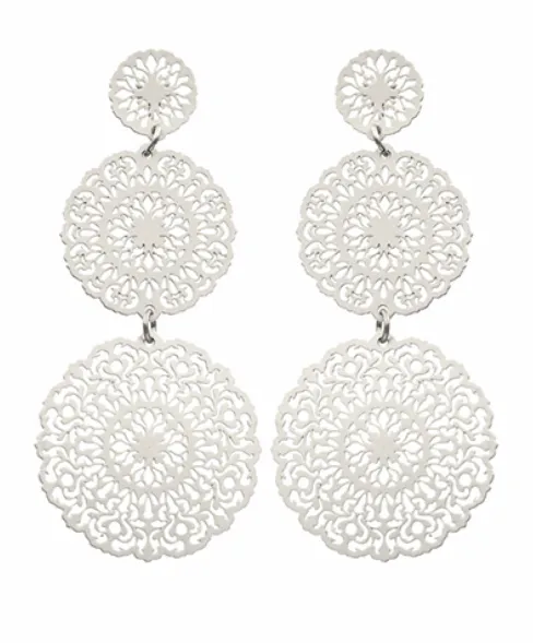 Filigree Tiered Drop Earrings *Gold or Silver*