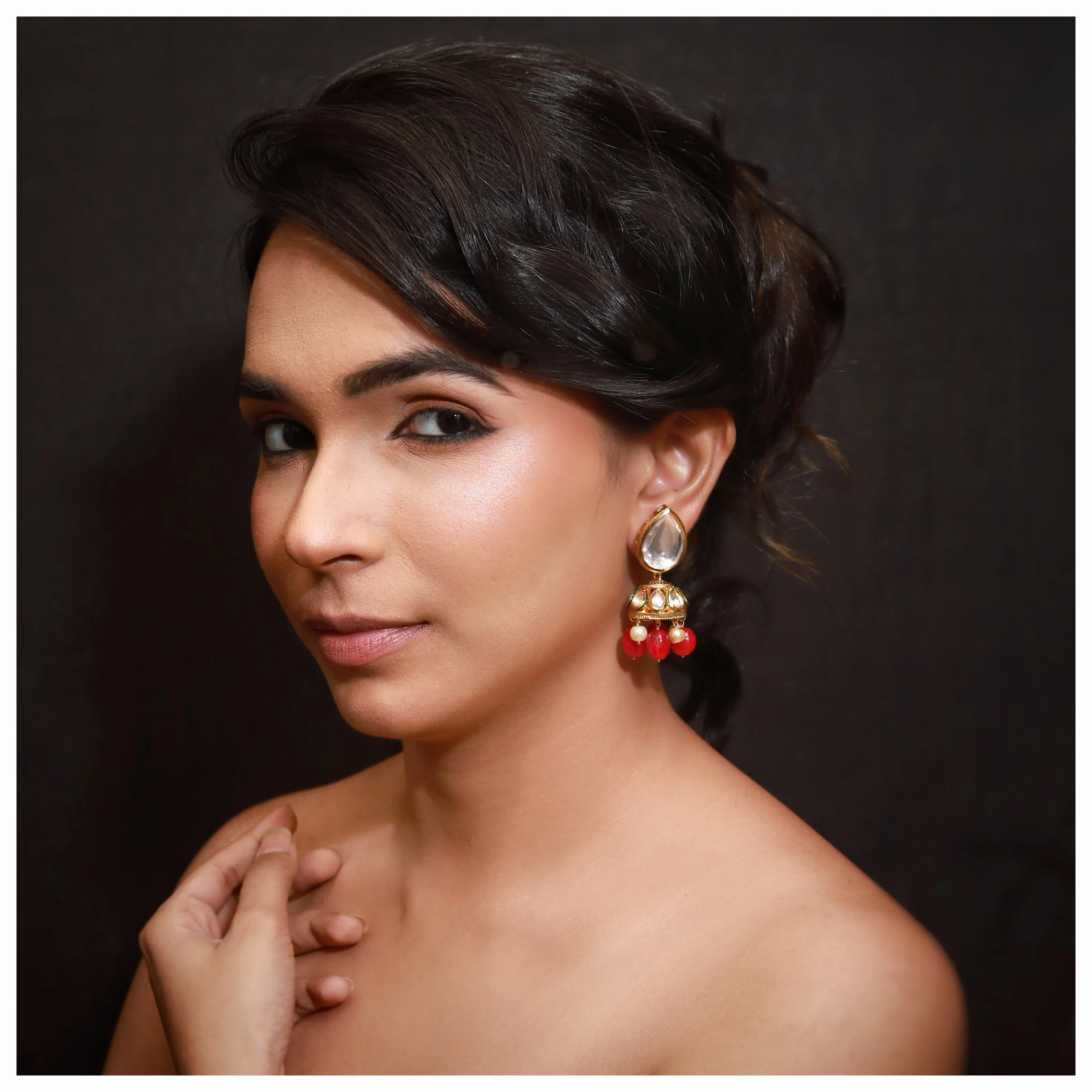 Jhumki Kundan Earring 8782-100
