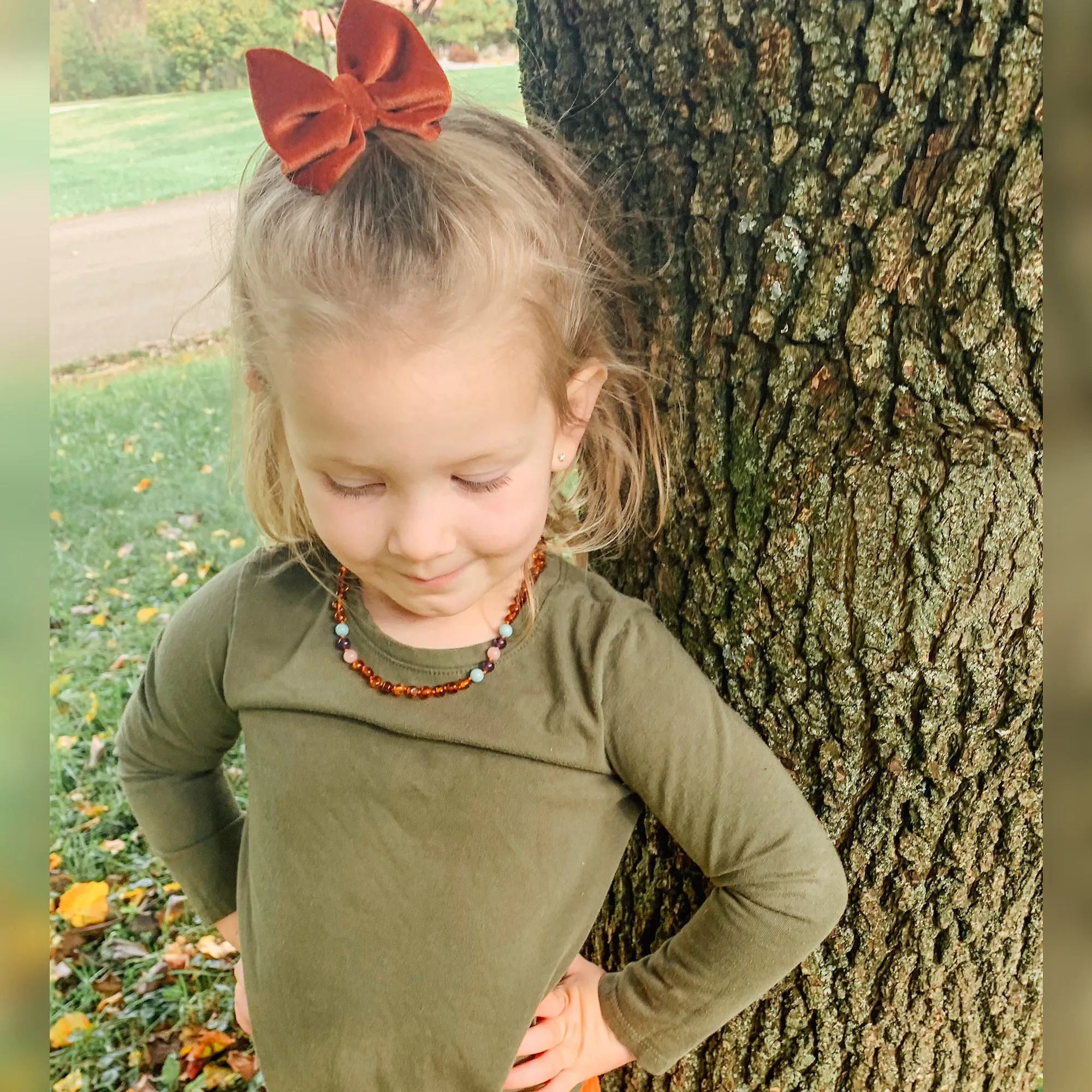 Kids | Mermaid Mix   Cognac Amber Necklace