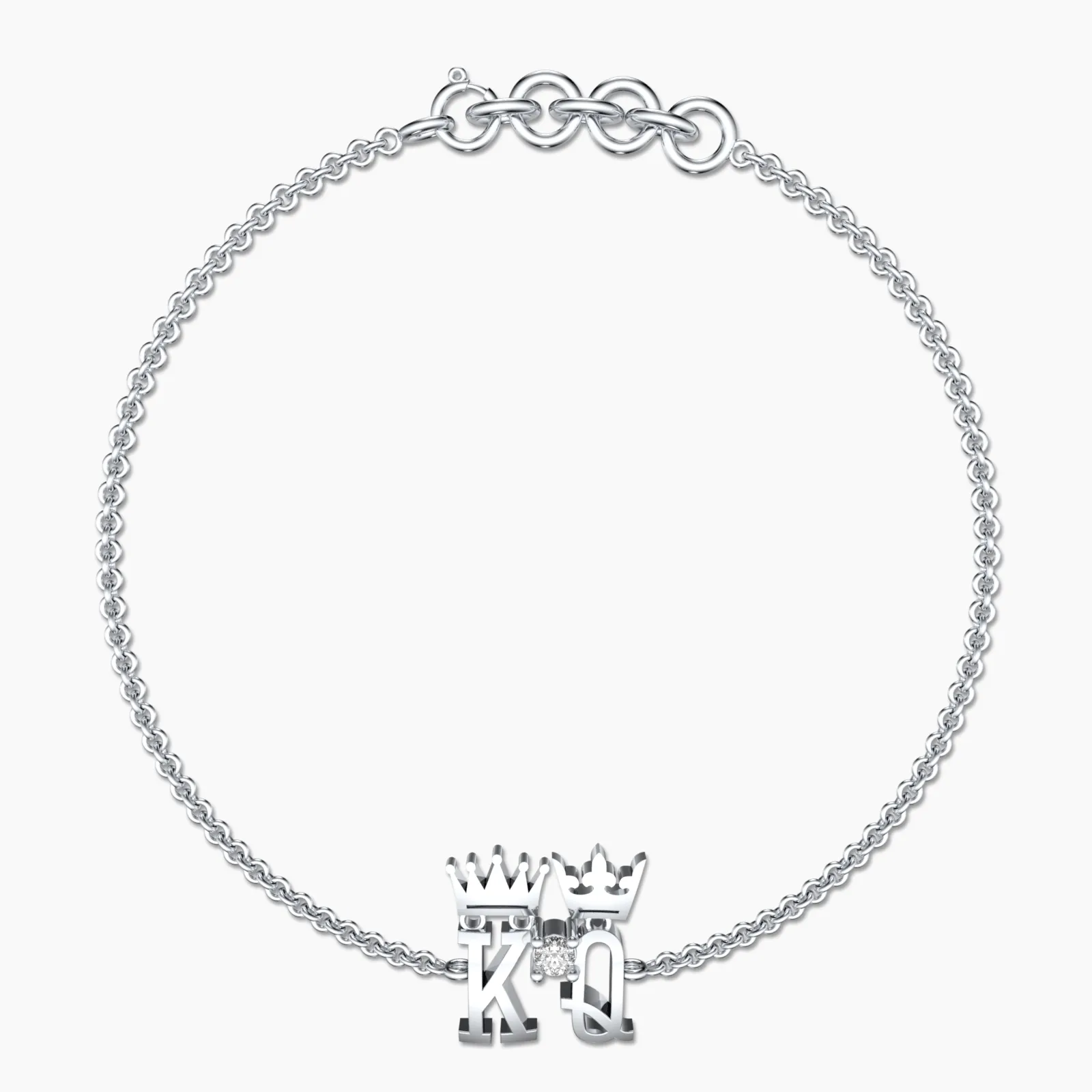 Kind and Queen Natural Diamond Bracelet