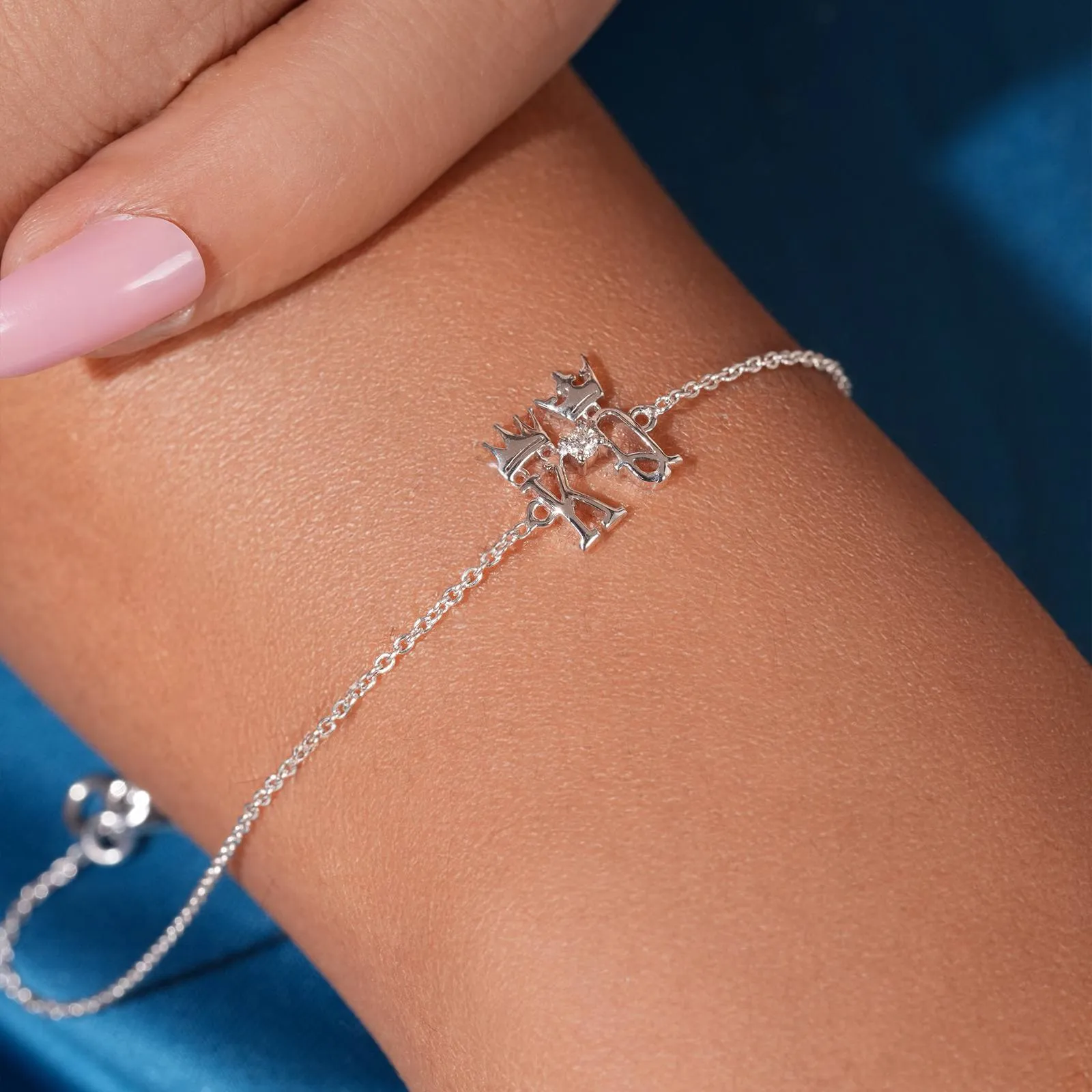 Kind and Queen Natural Diamond Bracelet