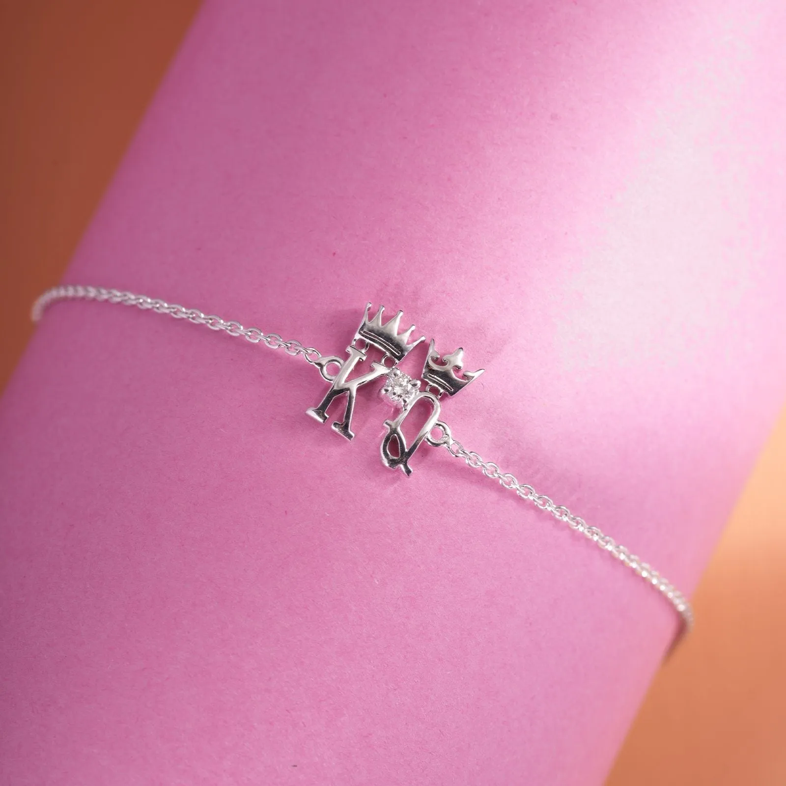 Kind and Queen Natural Diamond Bracelet