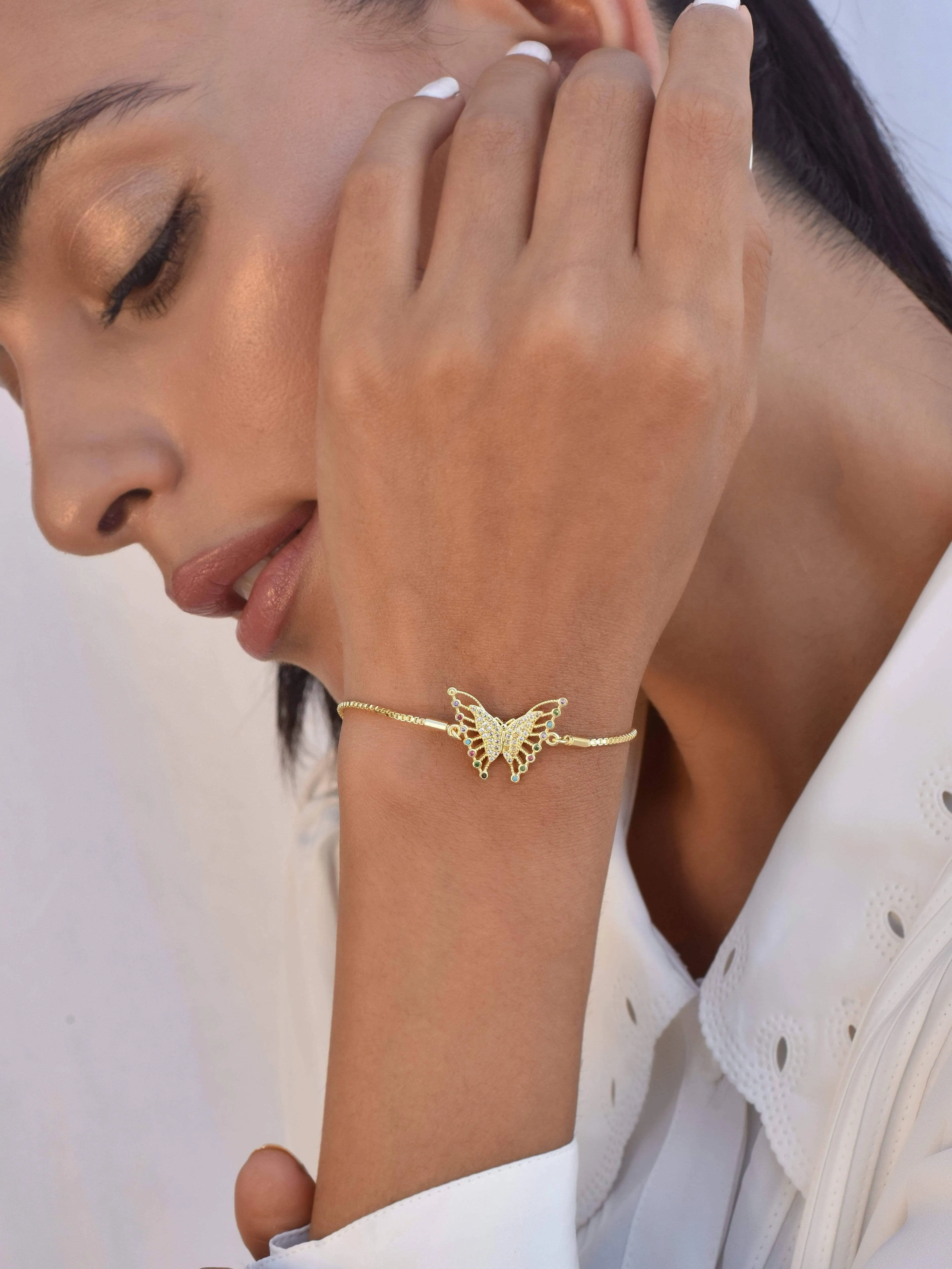 Klissaa Butterfly Crystal Bracelet