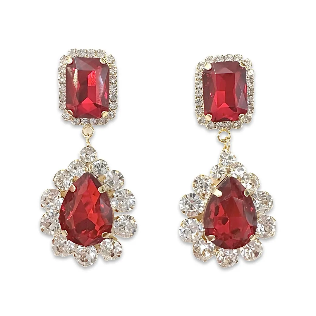 Krista Holiday Double Teardrop Statement Earrings